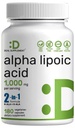 Alpha Lipoic Acid 1000mg,180 Veggie Capsules – 50/50 R-ALA & S-ALA for Max Biounity – 抗氧化剂补充剂 – 能量与神经系统支持 – 非GMO