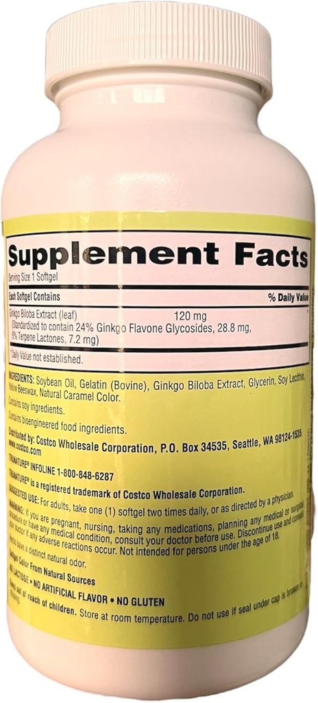 Gingko Biloba TRU 性质 120 mg 340 软胶 1 包