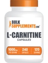 Bulk Assupports.com L-Carnitine 1000mg Capsules - Carnitine Assupports - Gluten Free, 2 Capsules per service (1000mg), 240 counts (Pack of 1) (英语).