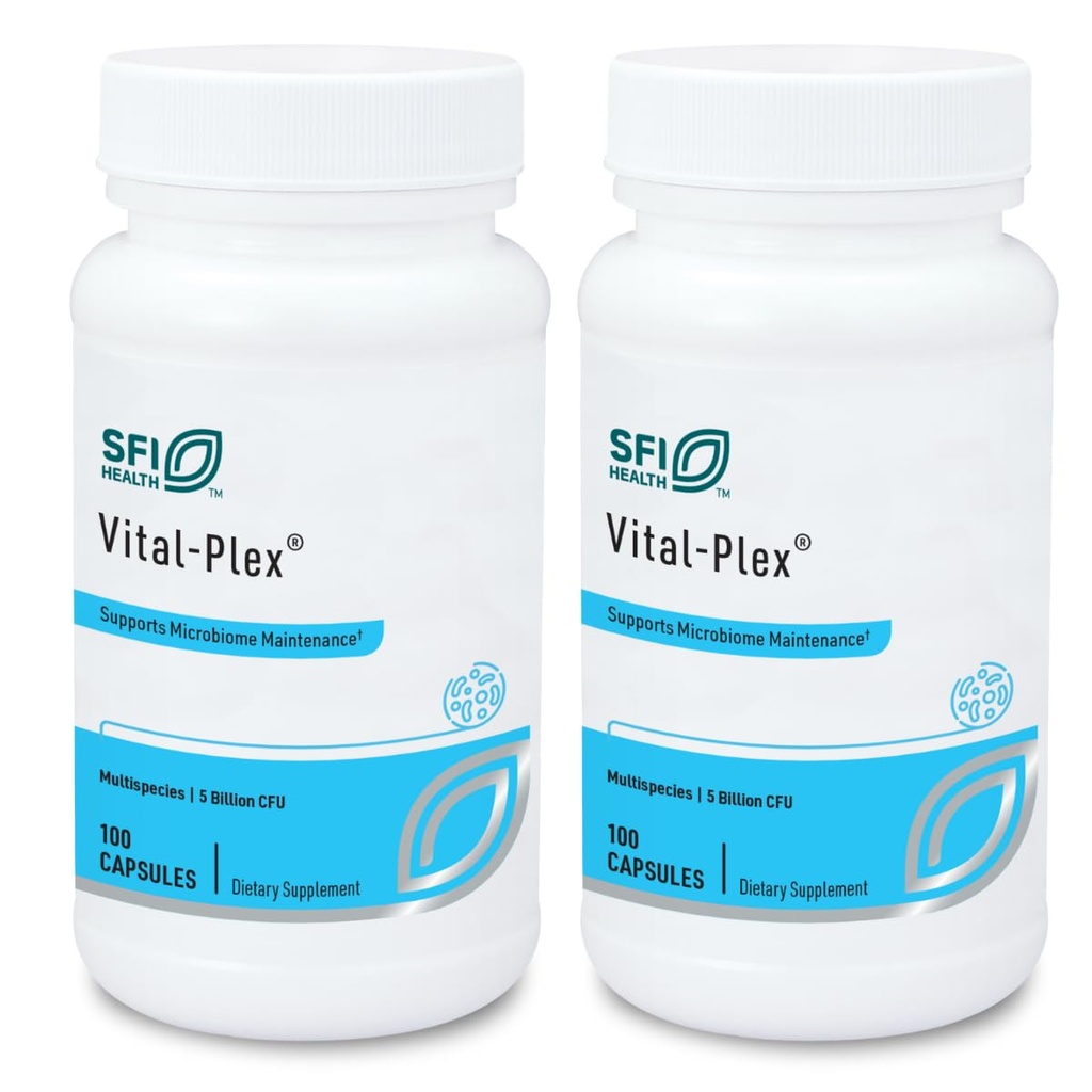 Klaire Labs SFI 健康维生-Plex Probiotic - 帮助男女重新平衡GI 微生,5亿 CFU 伪生和乳品自由Bifidobacterium 和乳房混合(100 Capsules, 2 Pack)