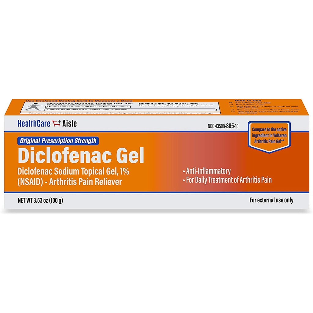 Diclofenac Gel,1%,关节炎止痛-100克管-原处方强度