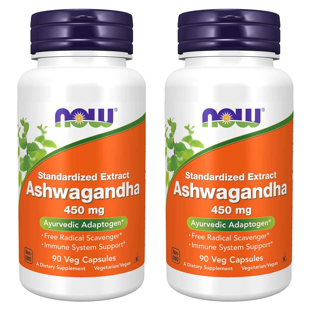 Now Foods Ashwagandha 提取 450mg, 90 VCAPs (2包)