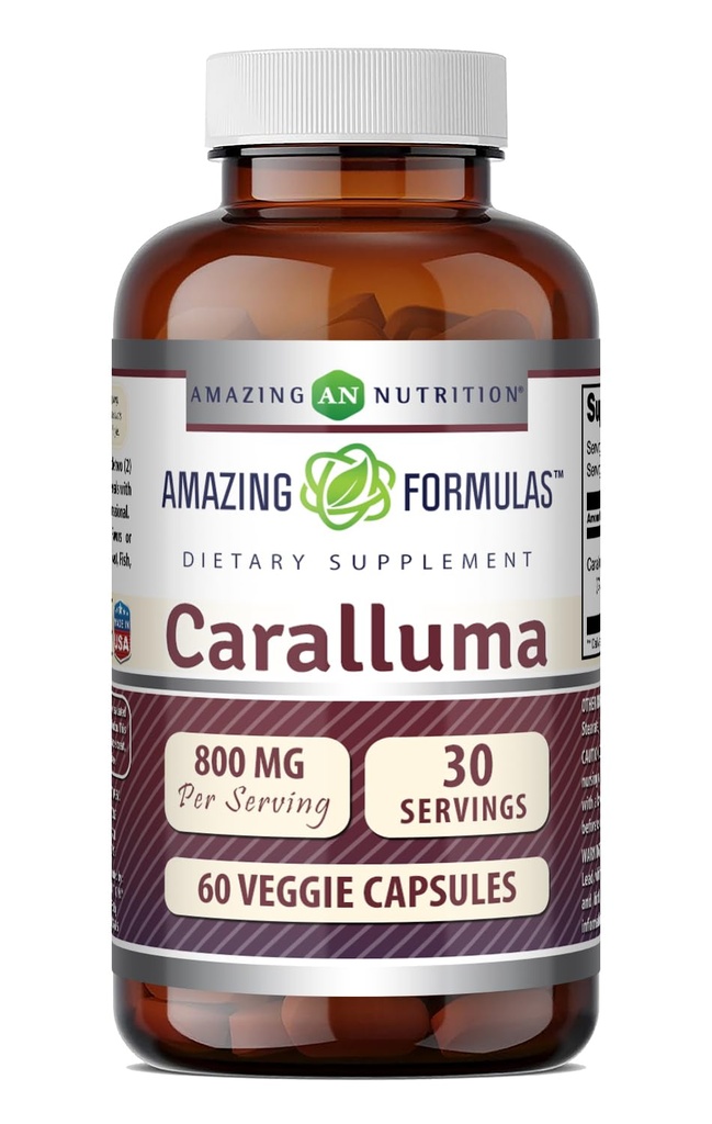 Caralluma的神奇配方 – 800 Mg Perer Service – 60 Veggie Capsules – Non-GMO – Gluten-Free – 在美国制造