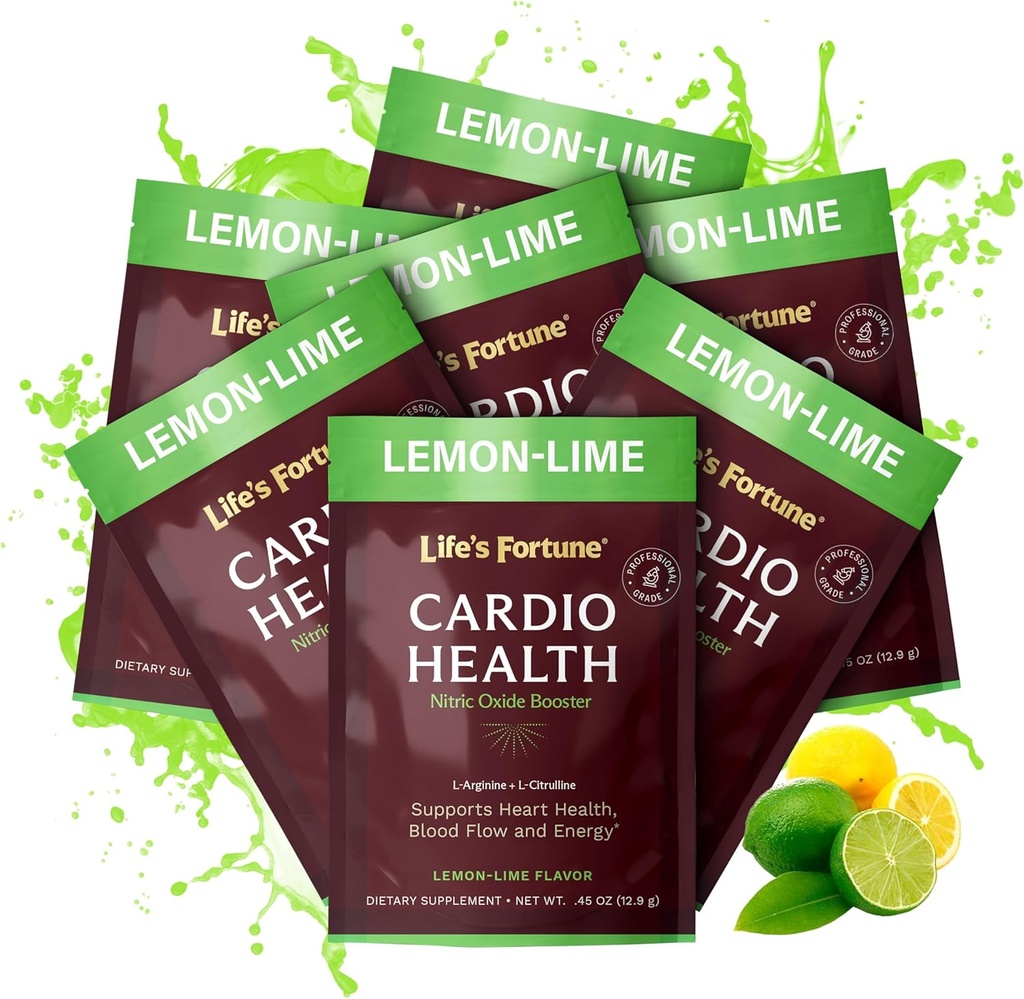 生命之福 L Arginine L Citrulline 补充粉剂 - 高发性氮氧化物补充剂 与天然柠檬 莱姆 Flavor, 7 services (Pack of 1).