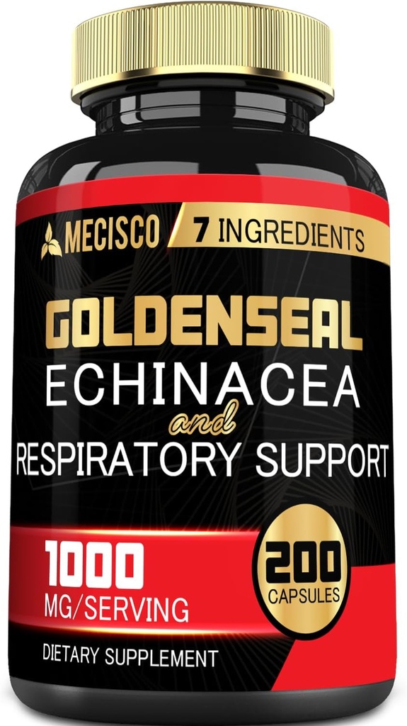 带有Echinacea、Mullein Leaf、Plantain & More-7 Premium 草药支持系统、消化健康、平滑呼吸和身体管理 -- -- 200卡普勒