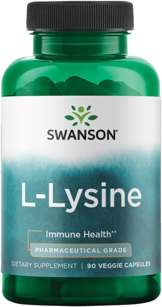 Swanson 氨基酸 Ajipure L-Lysine 药品级500毫克 90 Veg Capsules
