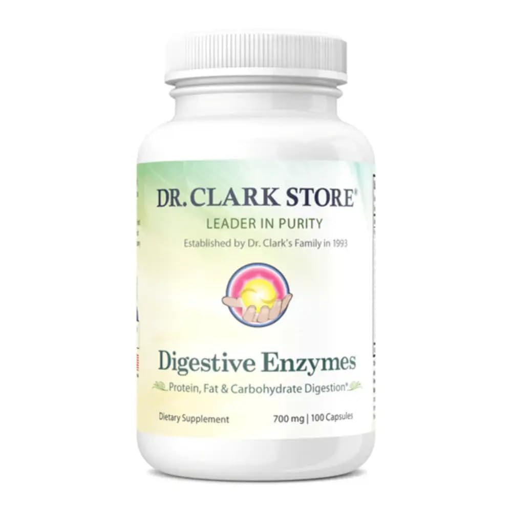 Clark Dr. Crawitive Enzyms Supplement – 700mg, 100 Gelatin Capsules, 支持健康消化和营养吸收