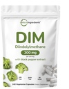 DIM Active Supplement, DIM 300mg, 240 Veggie Capsules (8-Month Supplement), 2 in 1 Formula, 雌激素代谢, Premium DIM-Plus Broccoli 提取补编 黑辣椒更好的吸收