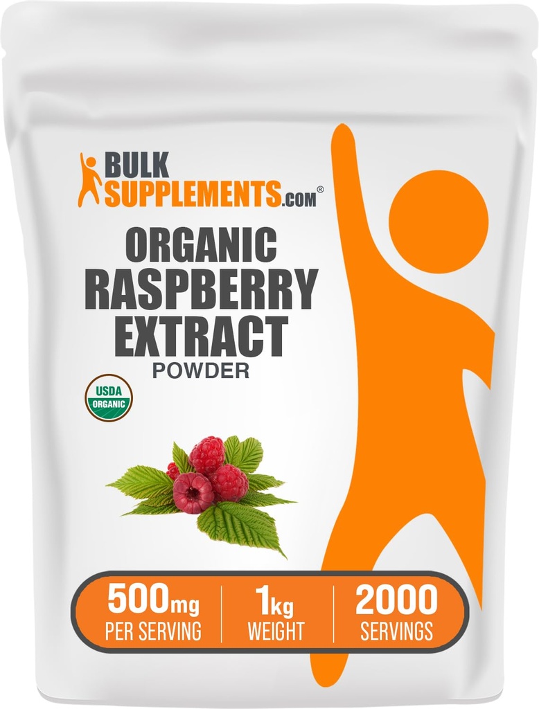Bulk Assupports.com 有机草莓提取粉 - 来自草莓水果,抗氧化剂来源,草药补充剂 - Gluten Free, 1kg (2.2磅) (Pack of 1)