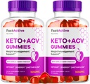 (2 Pack)快活Keto ACV Gummys,快活Keto Gummys 1050MG,快活Apple Cider Gummys,快活Keto Gummy 高级公式,快活Keto ACV Gummys,120 Gummys 2个月