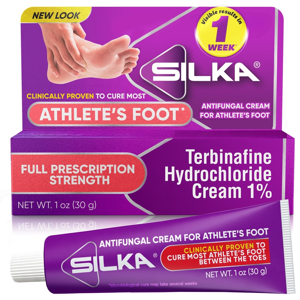 SILKA Anti-Fungal Cream, Clinical Anti-Fungus Foot Treatment, Jock Itch & Ringworm Remedy, Maximum Strength, Fast-Acting Relief from Itching & Burning, 1 Oz