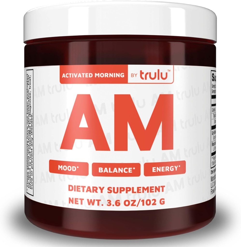 AM Actioned Morning 3.6oz QQ Gut Health and Brain Support 动机,驱动,和认知性能补充 QQ Cafeine-Free Blend 与 L-Tyrosine 为耐久性能,焦点,和Mood增强配乐