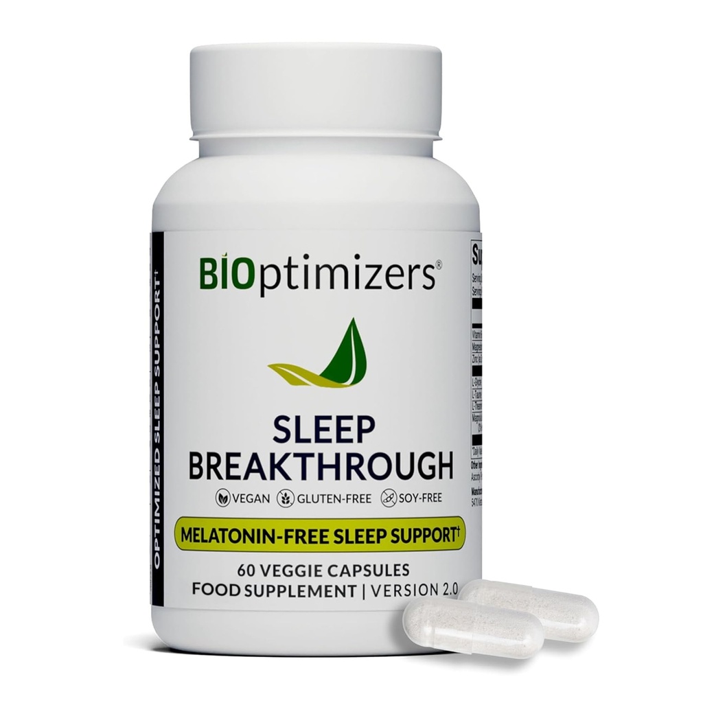 BIoptimers Sleep Break threak through Capsules - 自然支持补充 | 平息成人救济援助 | 非海比特成型 | 60 Capsules