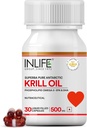 INLIFE KRIL 石油补充剂 - Phospolipid Omega 3,配有 Astaxanthin - 500 mg, 30 capsules