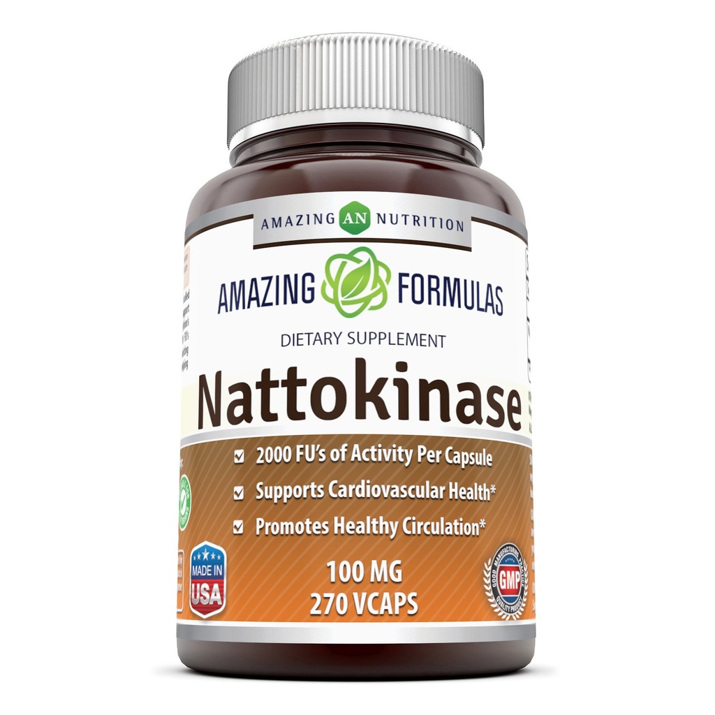 神奇的方程式 Nattokinase 饮食补充100 mg Veggie Capsules 补充 QQ 2000 FU Enzyme 活动 QQ Non-GMO QQ Gluten Free QQ 在美国制造(270计数)