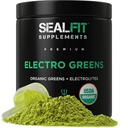 SELFIT ElectroGreens - USDA 有机绿色超食品 + Electrolytes Powder. 25+ 超食品用于能源和水利. 超级绿汁和电解石粉 受前海军印章马克·迪文启发