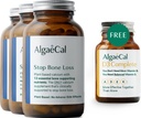 ALGAECAL 生命包 - 免费 4- in-1 维生素 D3 配有13个Bone-支持矿物的完整和基于植物的钙,临床显示停止骨损耗,Immune & 整体健康