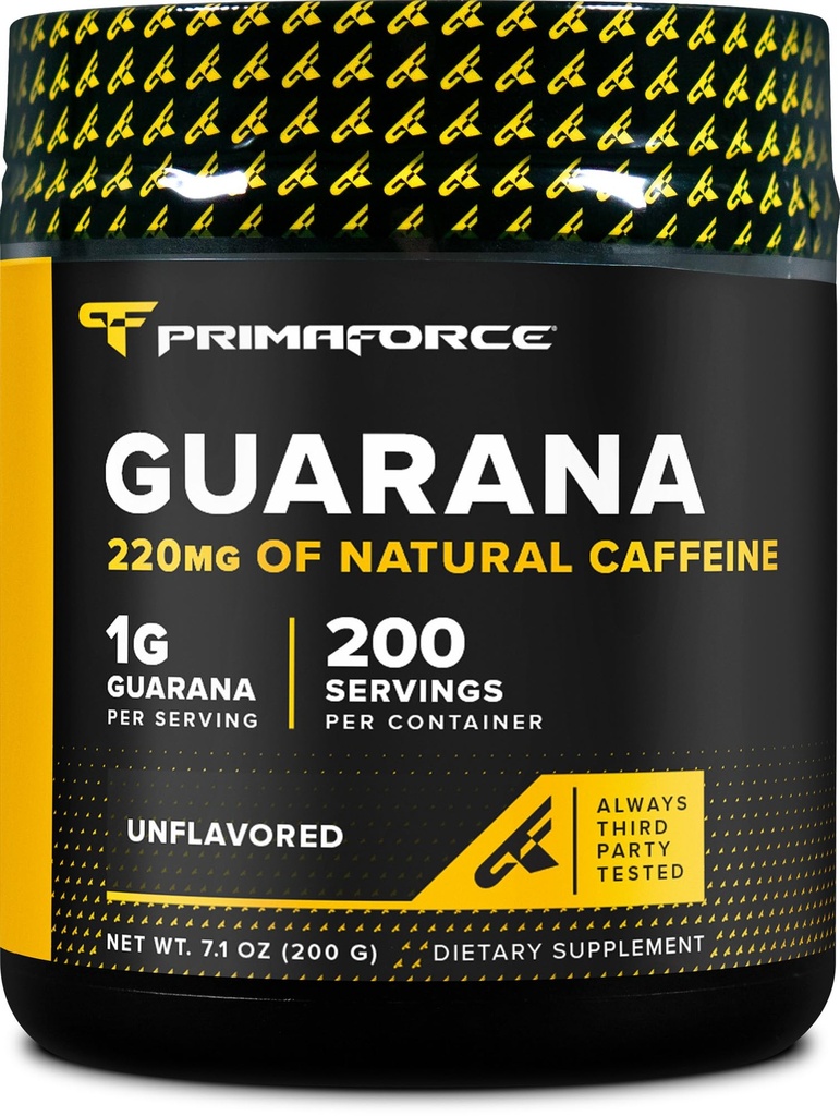 Primaforce瓜拉纳粉(200g)(未受欢迎)-纯瓜拉纳,200名服务生