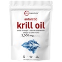 微型成份 南极磷虾油补充剂,每架2000毫克,240软胶,三重力,Omega-3s EPA中的富人,DHA & Natural Astaxanthin,支持Immune系统和脑健康