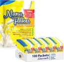 Nana Flakes 100%纯香蕉粉 医疗食品粉 - 减少脂肪摄入量和对腹泻和心脏烧伤的自然补救 - 蛋白质和纤维的大源(100个单一服务包)