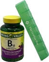 春谷维他命 B12 快速溶解片 饮食补充,2500 Mcg, Cherry Flavor, 120 Counter with complimentary Grafton Way Pill Organization