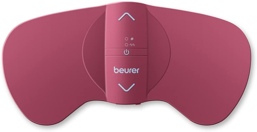 Beurer EM50 TENS 单元和加热帕德 -- -- 便携式期间加压疼痛缓解、可充电、自动关机、15 TENS 级、快速加热,用于无毒品月经或低后痛缓解