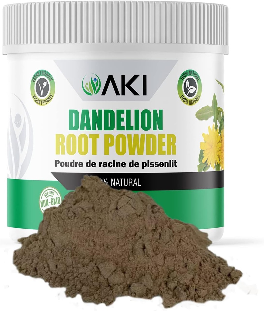 AKI 丹德利翁根粉 - 维生素和抗氧化剂的理想 - 可能帮助支持Immune - Gluten & 无糖,非GMO (5.30oz/150g)