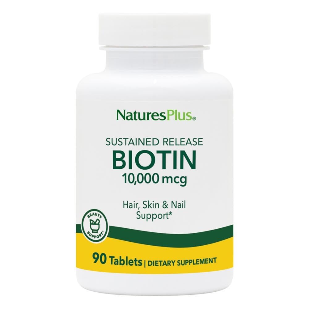 NaturesPlus Biotin, 持续释放 - 90片 - 蔬菜, Gluten Free - 90 服务