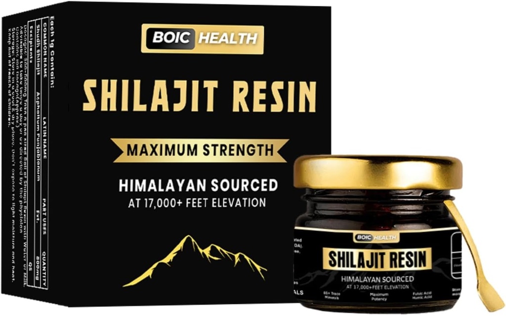 纯有机Shilajit 具有85+追踪矿物的能源、性能和免疫系统的男女最大潜力 -- -- Shilajit Resin-50G(包1)