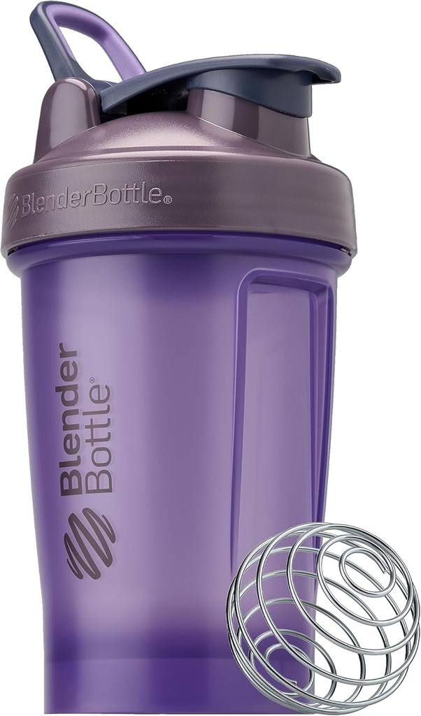 BlenderBottle Classic V2 摇摆瓶完美用于蛋白质摇摆和前置工作,20oz,全彩紫色