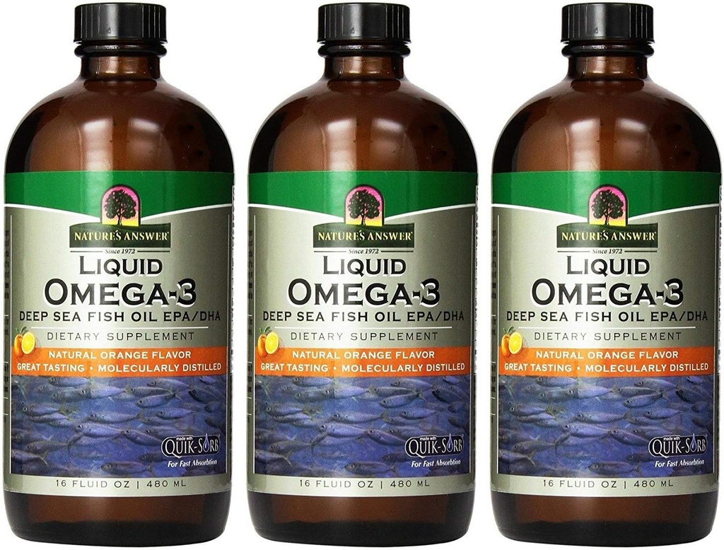 (3 PACK) - 自然答案 - Omega 3 液体 - 480ml - 3 PACK BUNDLE
