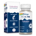 SOLARAY ProSorb Turmeric Phytosome 500 mg - 29X 高吸附性Turmeric Crucumin 联合健康支持补充 - Easy-to-Digest Crucumin,Vegan,60天保障,30 Serv,30 Veg Caps