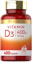 卡莱尔维生素D3400iu(10mcg) QQ400 平板电脑QQ 价值大小QQ Vegetarian,Non-GMO,和Gluten Free Formula QQ Vitamin D 补编