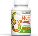 LiveGoodTM Men's Bio-Active Complete multivitamin, Daily 补充维生素A, B12, C, E, Lycopene, Vegan, 60 Capsules (英语).