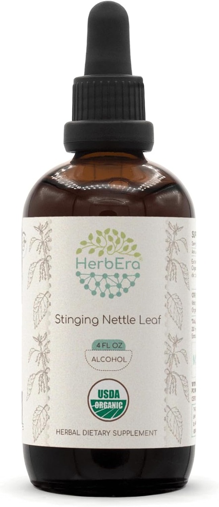 HerbEra Sting Nettle Leaf A120 USDA 有机丁香 → 酒精提取,高位草药滴 → 认证 有机丁香 Nettle(Urtica Dioica) 干叶(4 oz)