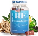 Ashwagandha & Vitamin D Gummys – 饮食补充 → KSM 66 Ashwagandha 冷静支持 300mg → L- Theanine Lemon Balm → 天然草药 NN-GMO 糖自由 Gluten Gelatin Free → 1 Pack