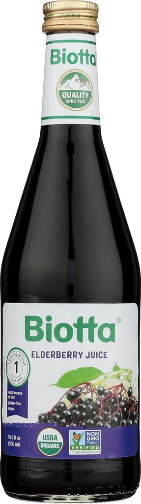 Biotta Naturals Elderberry Juice, 16.9 旺斯