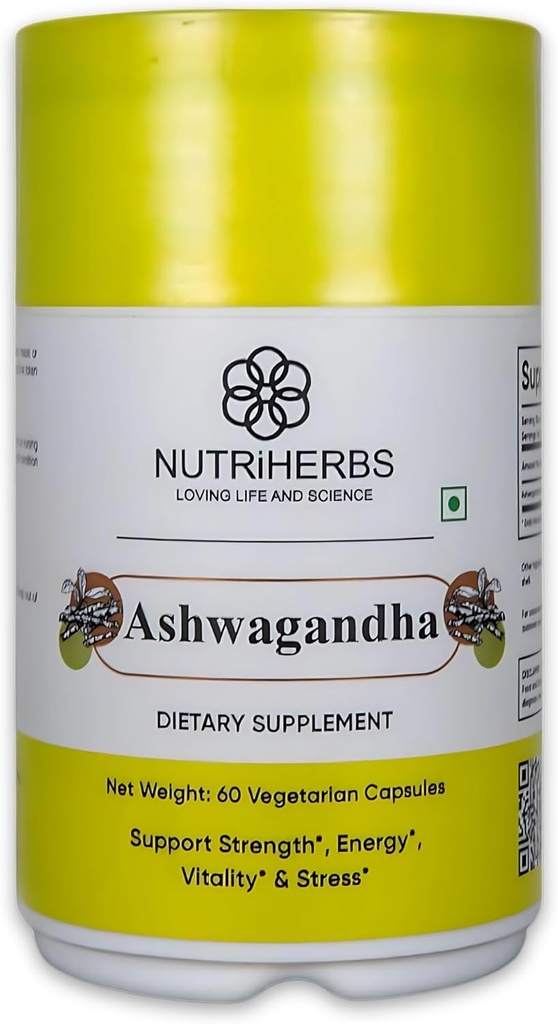 努特里赫尔布斯 Ashwagandha 根提取卡普尔(60个卡普尔包)
