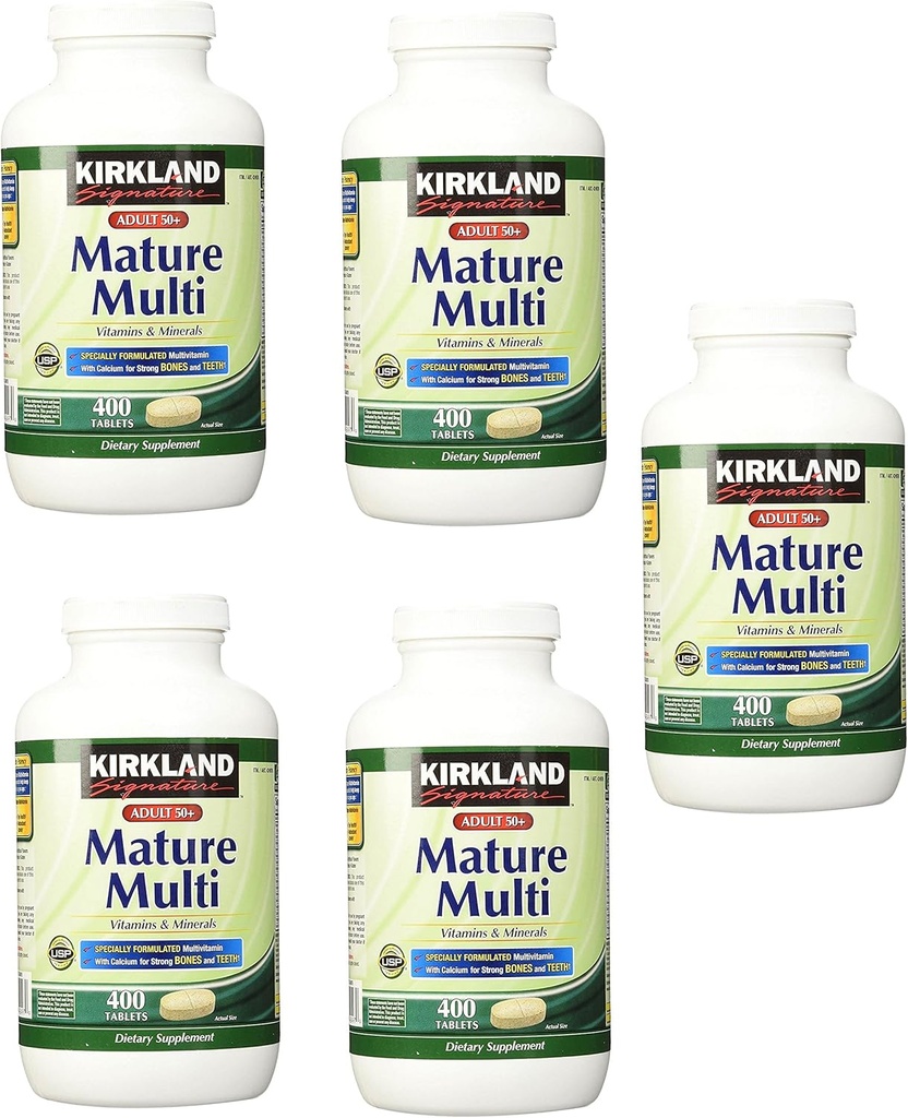 Kirkland 签名 Mature 成人多维生素片, 5 套件( 400 计数)