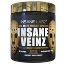 Insane Labz Insane Veinz Gold, Nitric Oxide 非兴奋剂 工作前粉末, 装入氢马克斯, 硝基西辛, 增加气压和血流, 30 Srvgs, 苹果