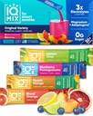 IQMIX 水解电解石粉 — 4-in-1 水解,精神清晰,摩德和复苏的公式 — 无糖饮料混合剂, Keto, 镁L- Threonate, Lion's Mane — 20 Counter Variety Pack
