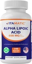 维生素Alpha Lipoic Acid(ALA) 600mg 人服 - 240 蔬菜盖 - 120人服 - 非GMO和Gluten Free