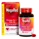 MegaRed Advanced 6X 吸收软胶 - Omega-3 鱼油增量800mg(80 count in A Box),环保局,DHA,鱼油,支持心脑关节和眼睛