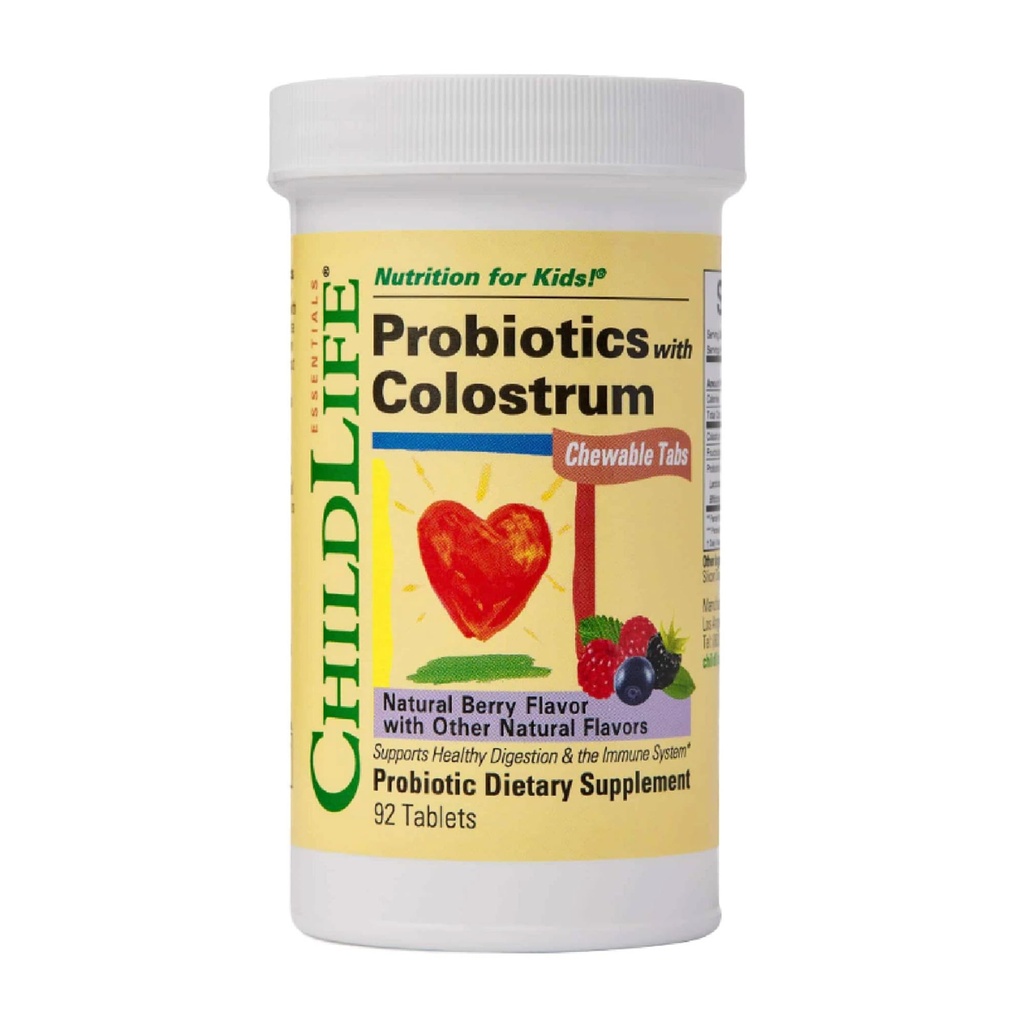 儿童生物学(Colostrum) 儿童生物学(Colostrom) 儿童药物(Probiotics) 儿童药物(Probiotics) 消化卫生(Probiotics) 食品(Chewables) 儿童药物(Colotrotics) 儿童药物(Colostrom) Gluten Free - Natural Berry, 92片