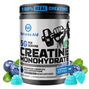 Natures Aid NSF 认证的Creatine Gummy 5g - Creatine Monohydrate Gummys – 工作前能量和肌肉生长支持 男与女 |蓝莓电解 Gummys(135个计数)