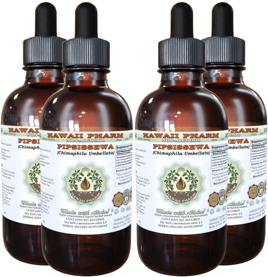 Pipsissewa无酒精液体提取,Pipsissewa (Chimaphila umbellata) Dried Leaf Glycerite Natural Herbal 补编,夏威夷药典,美国,4x4 f.oz
