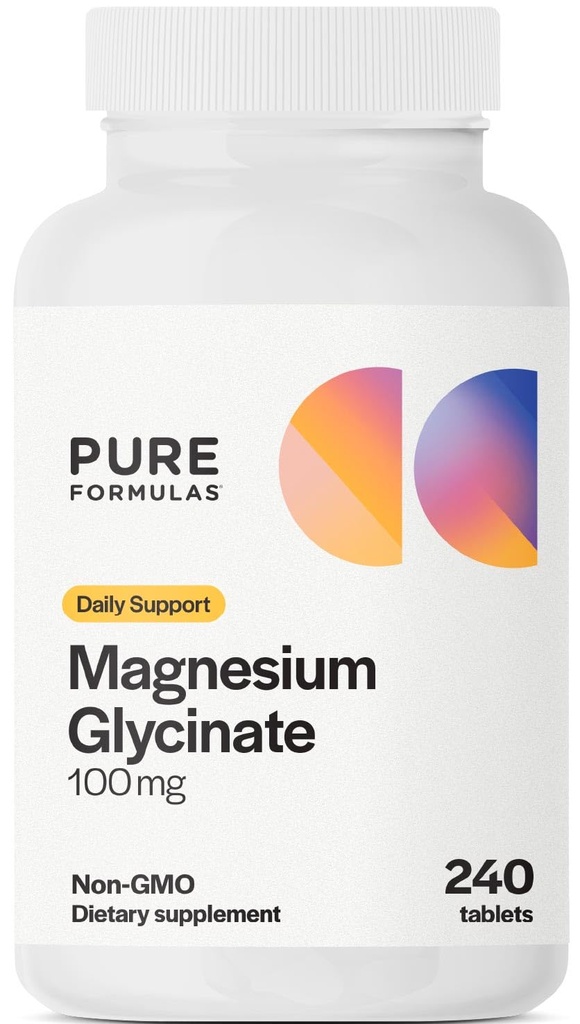 PureFormulas 甘化镁 100毫克 压力、神经、睡眠、肌肉、代谢纯甘化镁补充剂