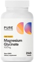 PureFormulas 甘化镁 100毫克 压力、神经、睡眠、肌肉、代谢纯甘化镁补充剂