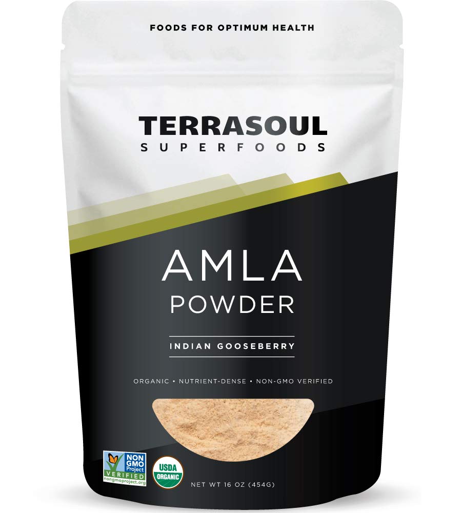 Terasoul超级食品 有机阿姆拉贝里粉(Amalaki),16 Oz - 富含抗氧化维生素C 支持豁免