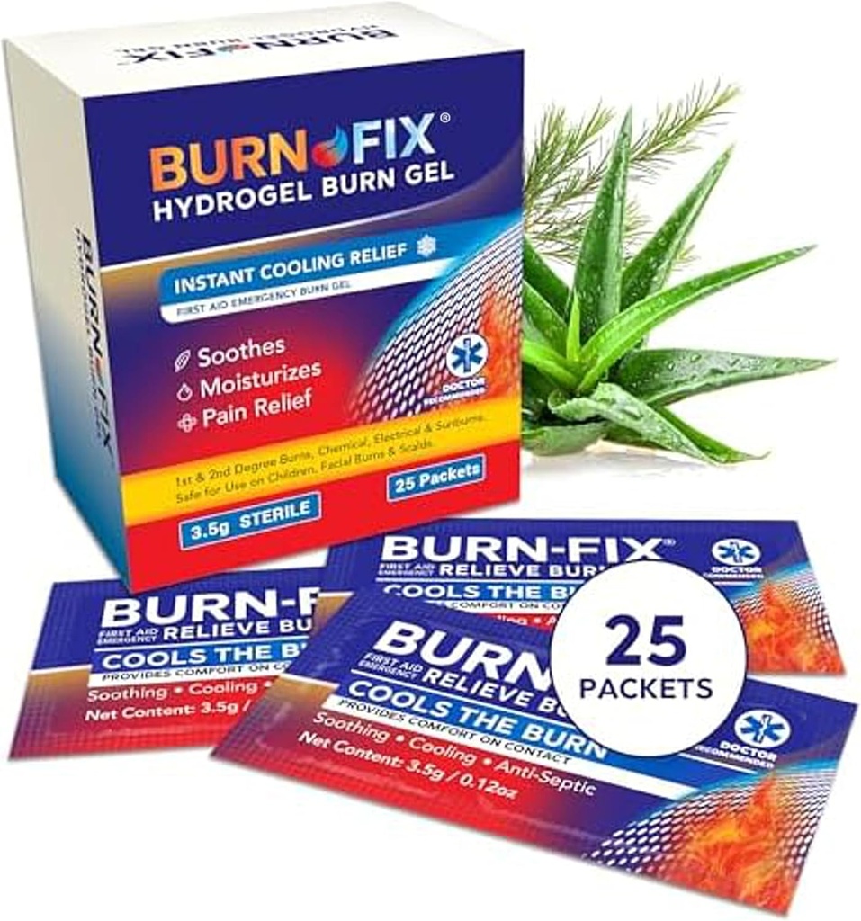 BurnFix — Hydregel Burn Gel Packets — 3.5 g 对小火烧、Sunburns和Scalds的即时降温救急急救火药